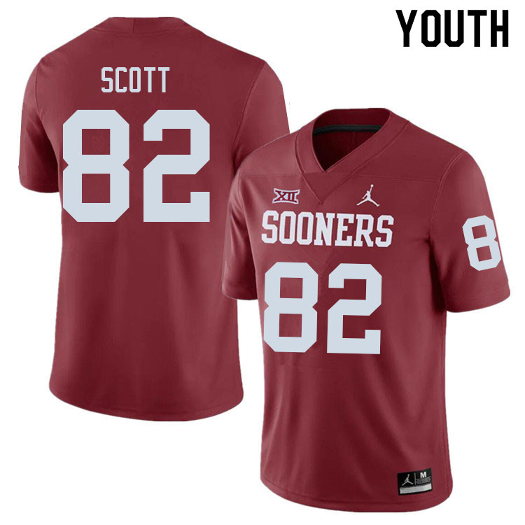 Youth #82 Adrian Scott Oklahoma Sooners College Football Jerseys Sale-Crimson - Click Image to Close
